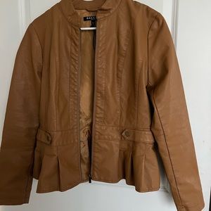 Medium fake leather jacket